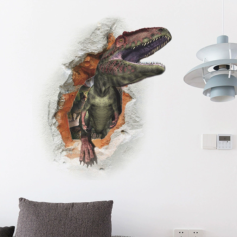 full wall stickers 3D cartoon dinosaur group children bedroom kindergarten home wall background decoration stickers room decoration wall decals flower decals