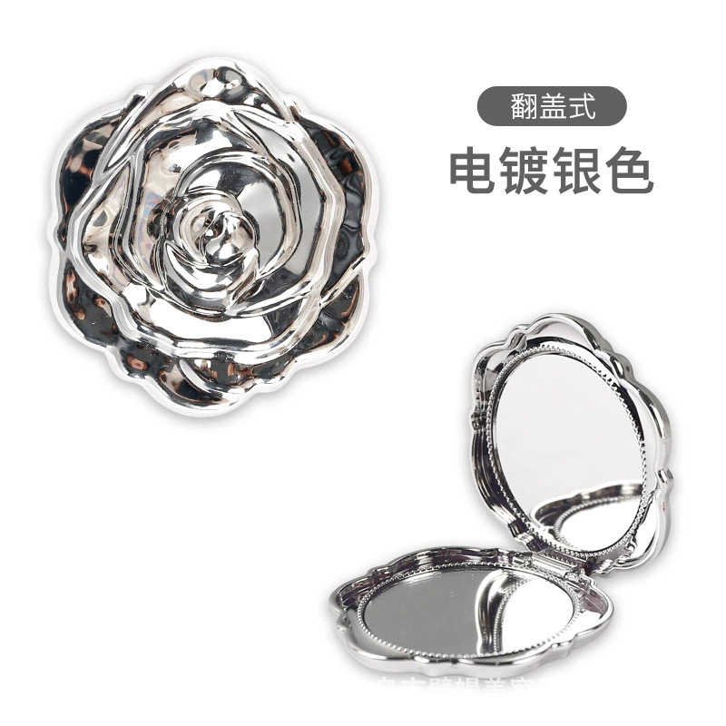 Espejo plegable con diseño de rosa