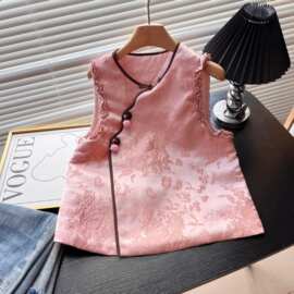 2026春季新款国风洋气甜美清新斜襟上衣女新中式高端气质精品马甲