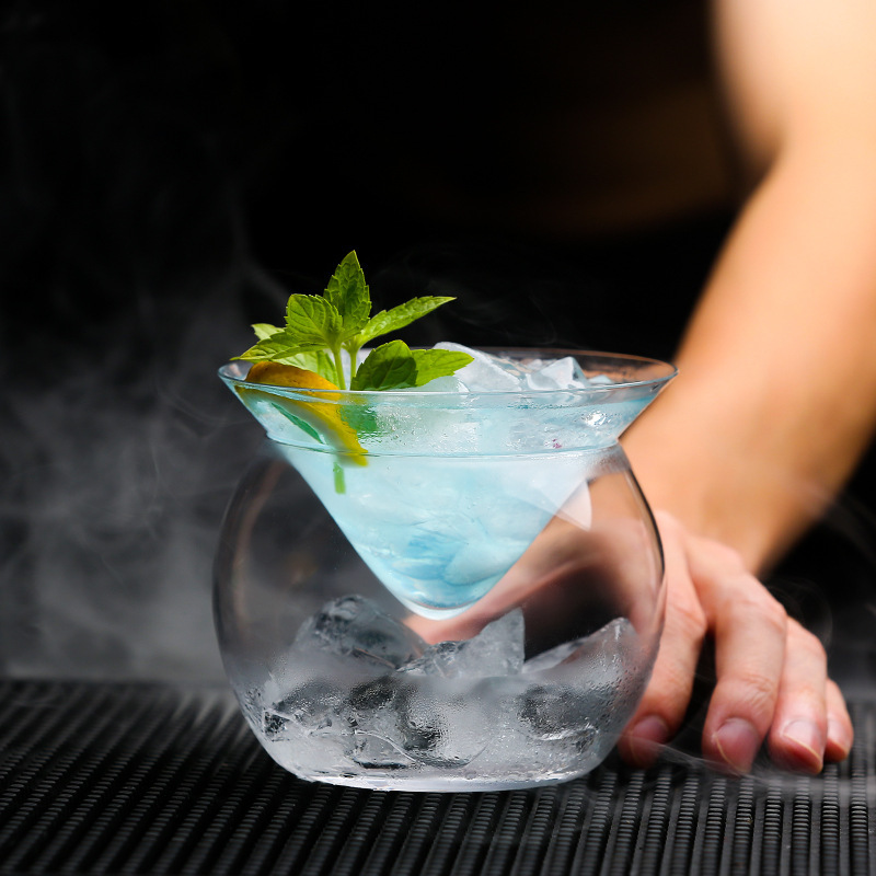 Coctel de cristal con el mismo tipo de taza de cóctel de cristal, taza molecular de margarita, taza de vidrio de personalidad creativa, taza de martini