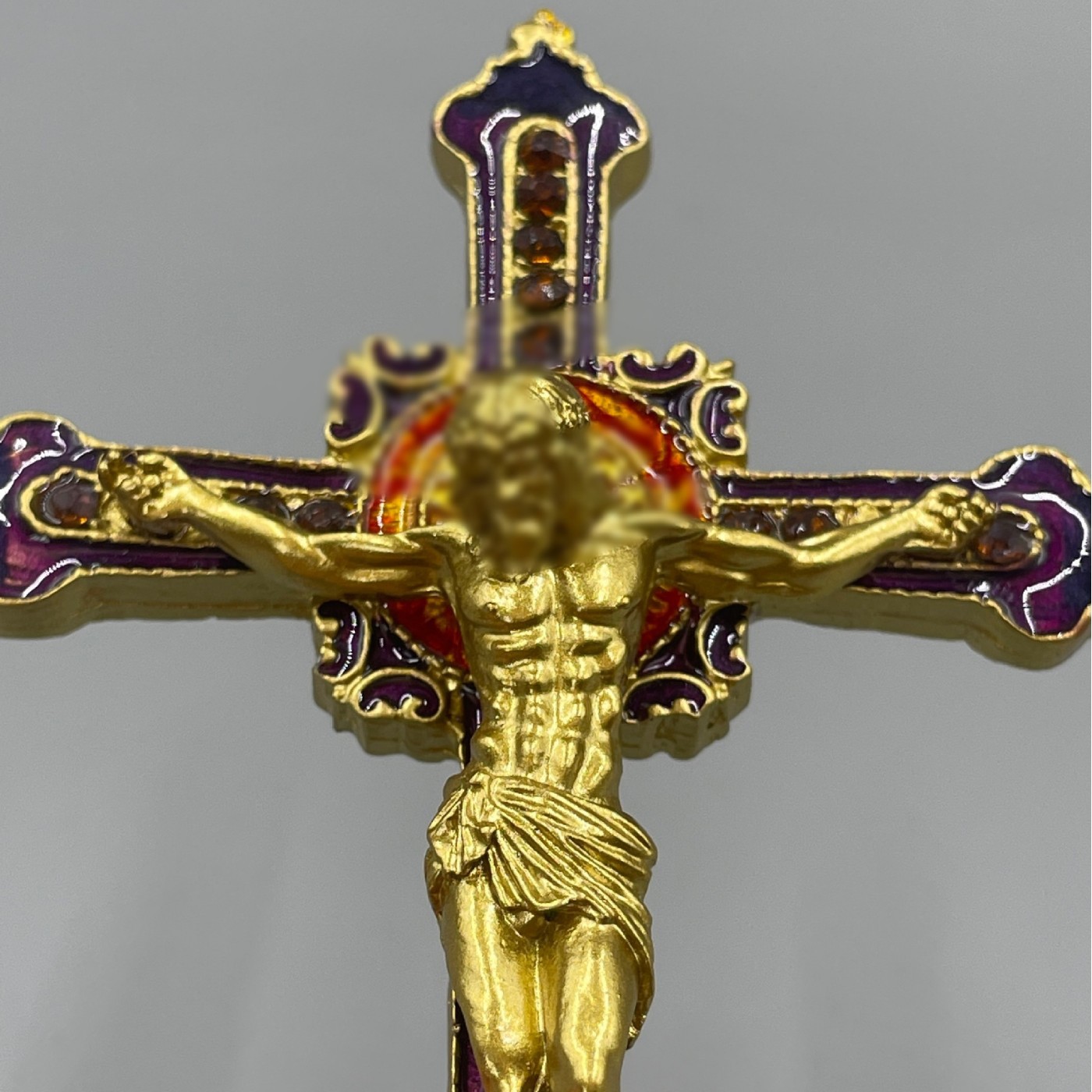 Clásico europeo, adornos de diamante cruzados para el hogar, oraciones amargas, artesanías de metal, regalos al por mayor.