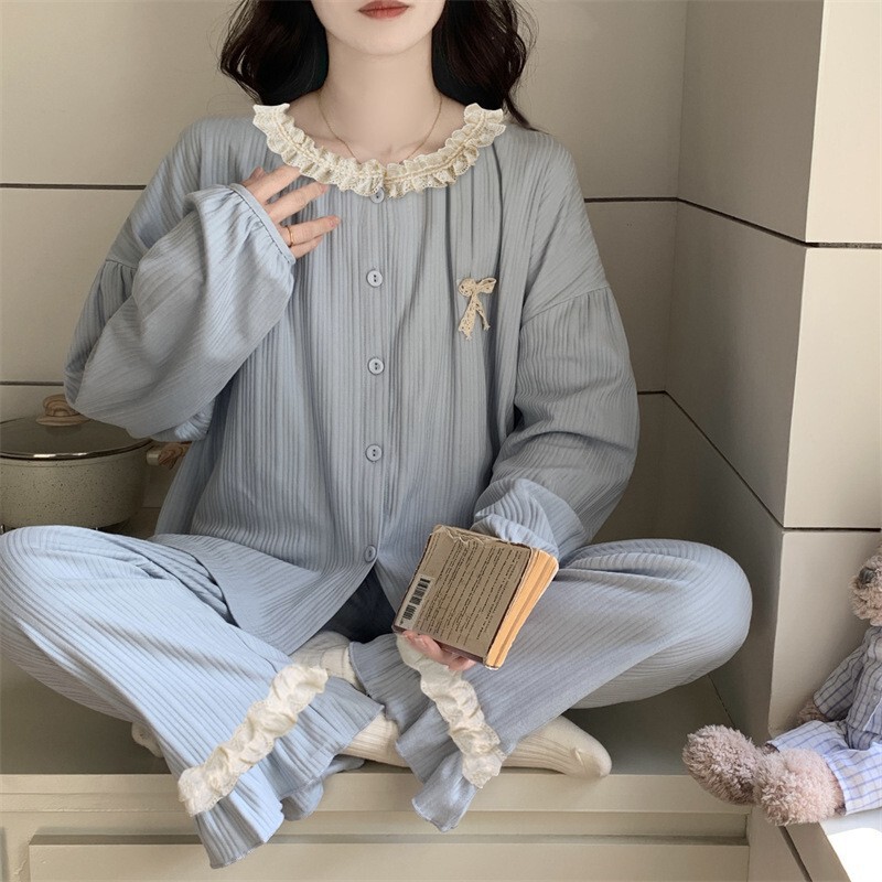 2026 Spring New Cross-Border Hot-Selling High-Quality Fabric Long-Sleeve Pants and Top Set, Suitable for Outerwear, Women's Comfortable Loungewear