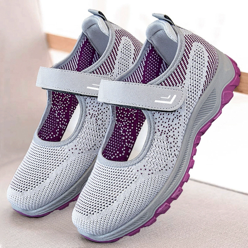 Женская обувь, женская обувь через границу, обувь для мам, обувь для ходьбы среднего и пожилого возраста, повседневная обувь, ленивые слипоны, обувь на липучке для пожилых людей.