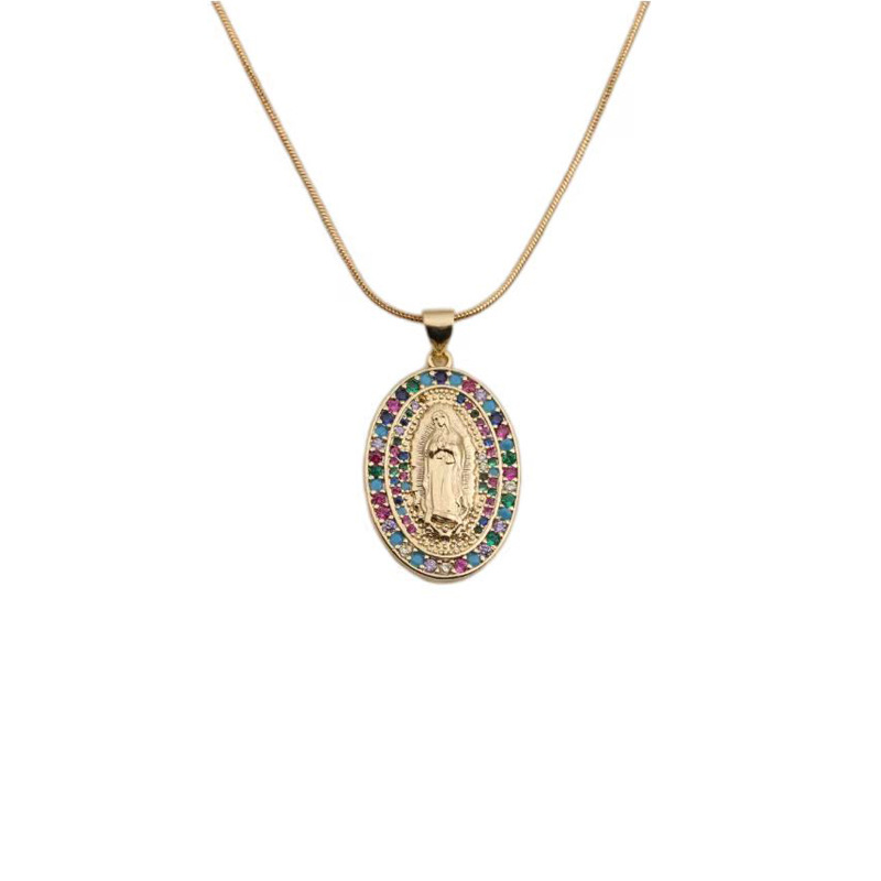 retro copper zircon variety of cross Maria pendant necklace wholesalepicture37