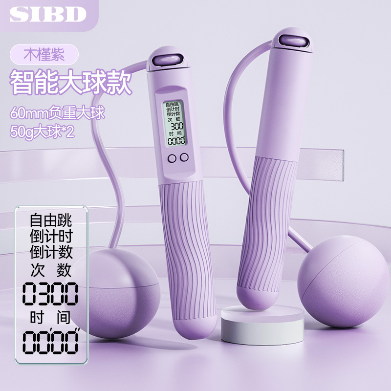 电子计数跳绳成年学生训练负重燃脂运动霍尔计数器中考专用跳绳子|undefined