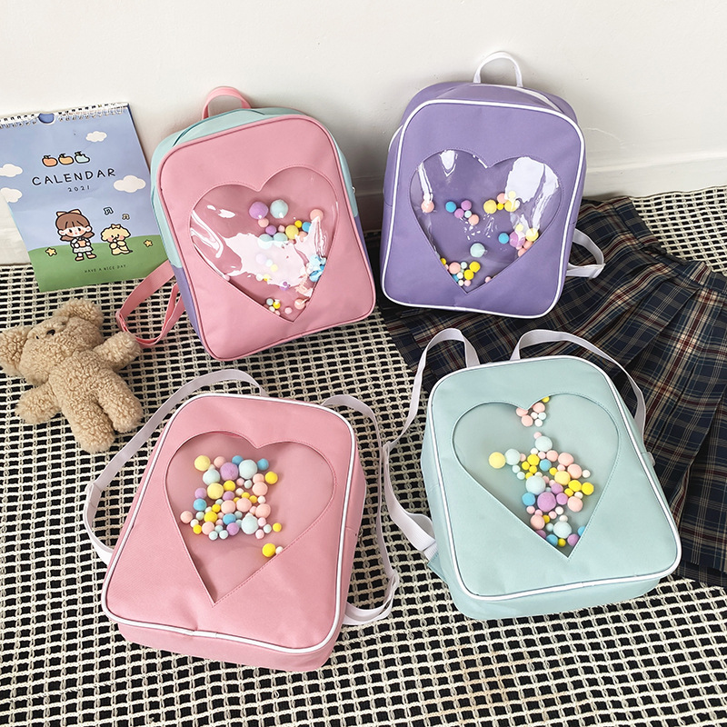 Waterproof 17 Inch Heart Shape School School Backpack display picture 38