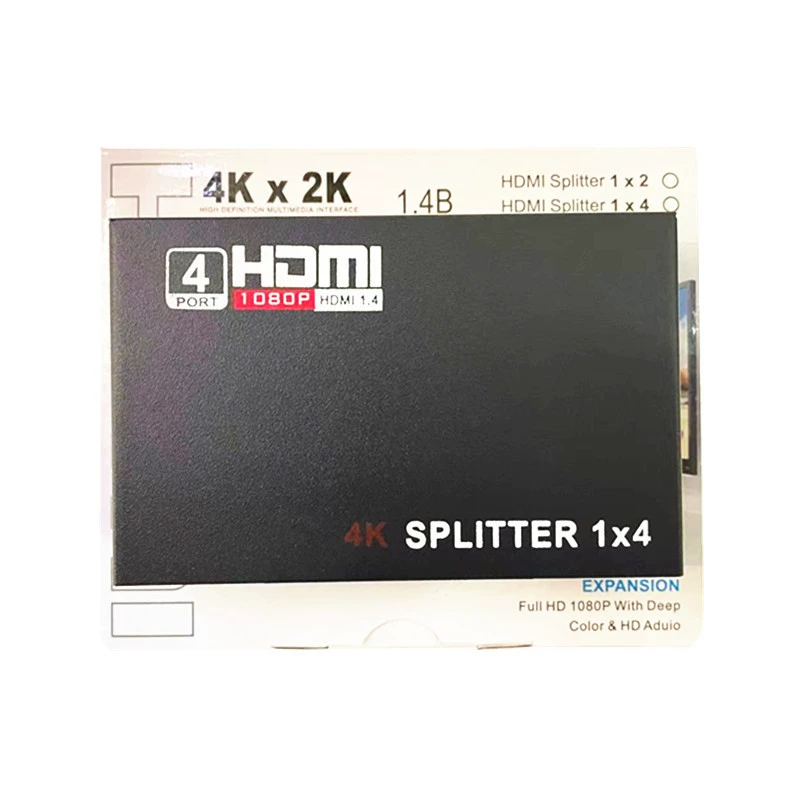 HDMI сплиттер 1 вход → 4 выхода видео, HDMI 1 в 4, делитель на четыре экрана, поддержка 4K