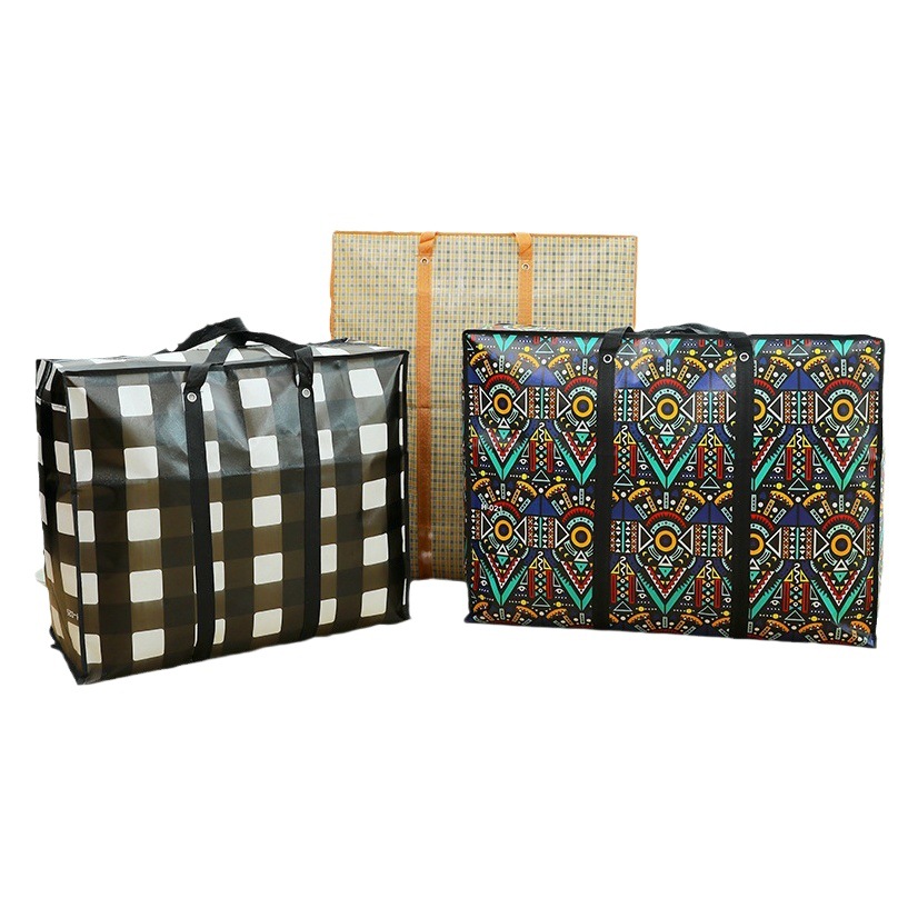 Non-woven color printing moving bag 2024 new large capacity storage bag waterproof hand luggage bag factory wholesale