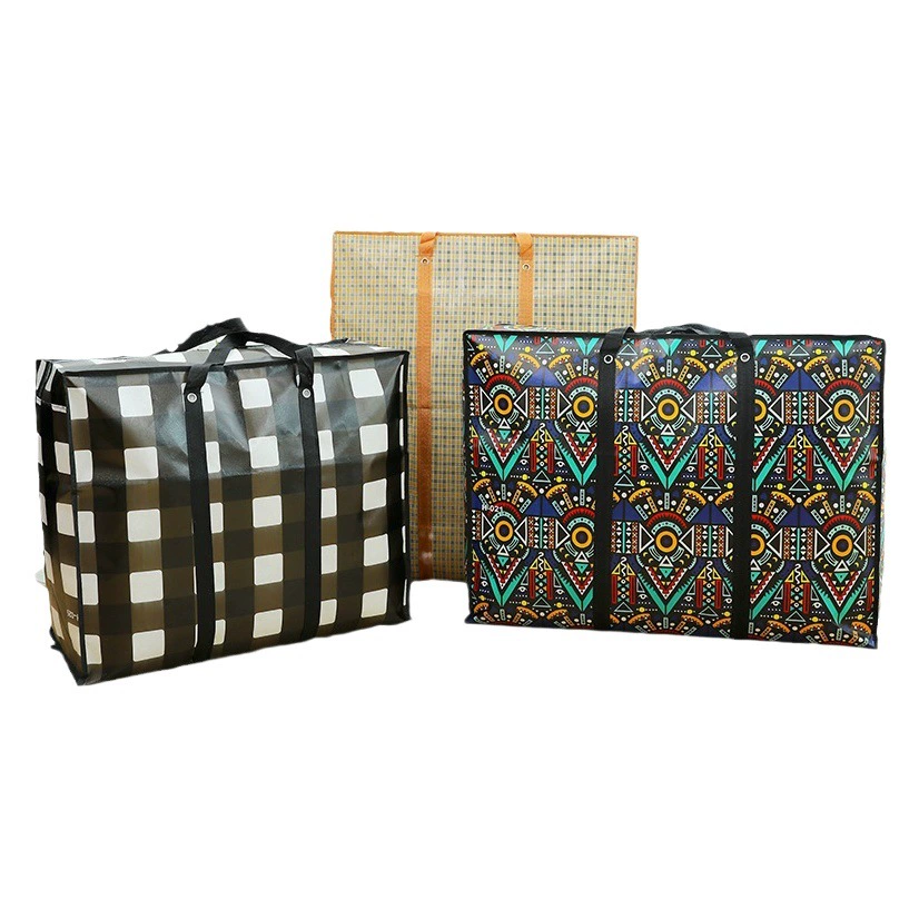 Нетканая цветная печать передвигается в сумку 2024 новый большой емкости для хранения водонепроницаемый мешок для ручной клади оптовая продажа фабрики