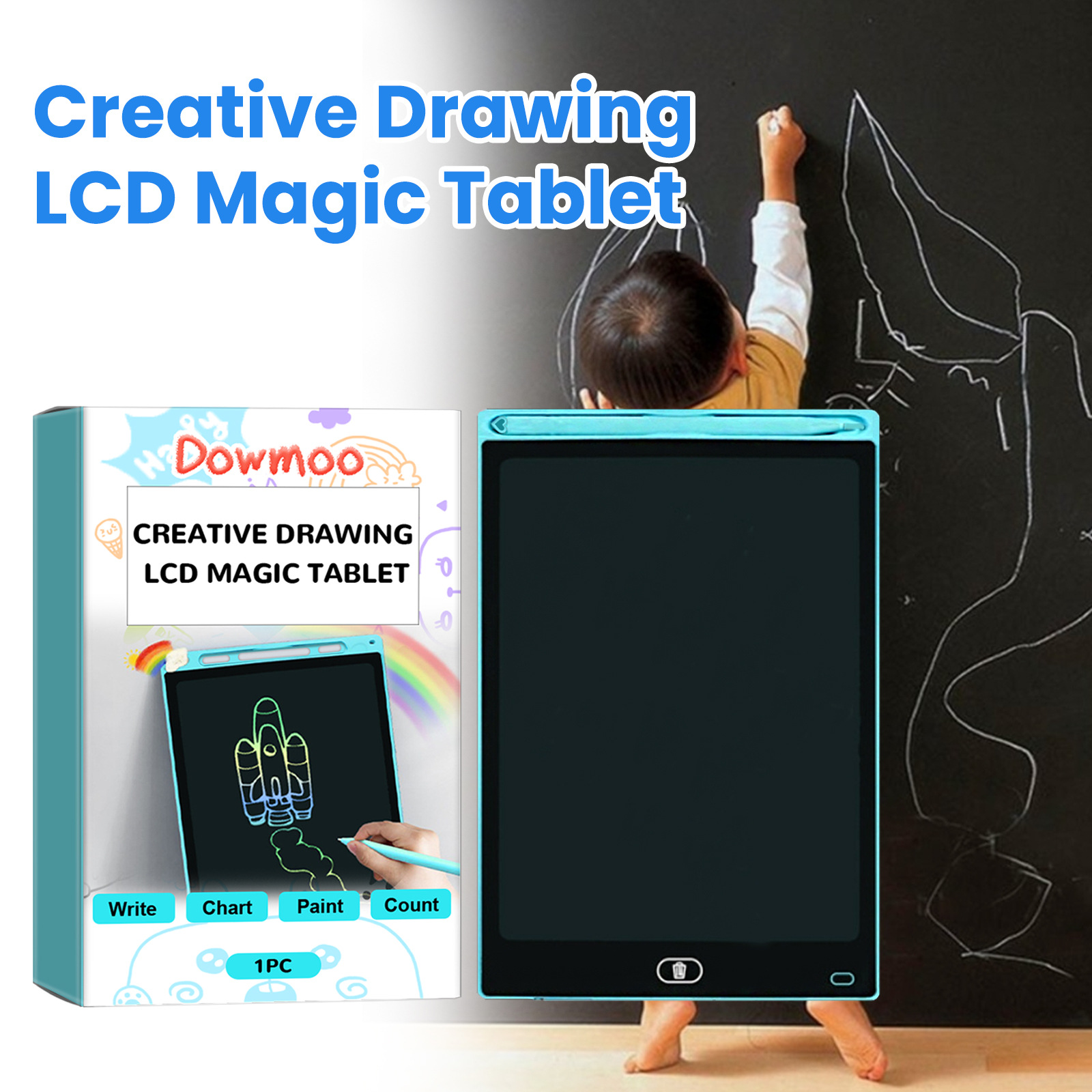 Dowmoo Creative Drawing Lcd Magic Handwriting Board Children's Creative Painting Writing Entertainment Art Toy
