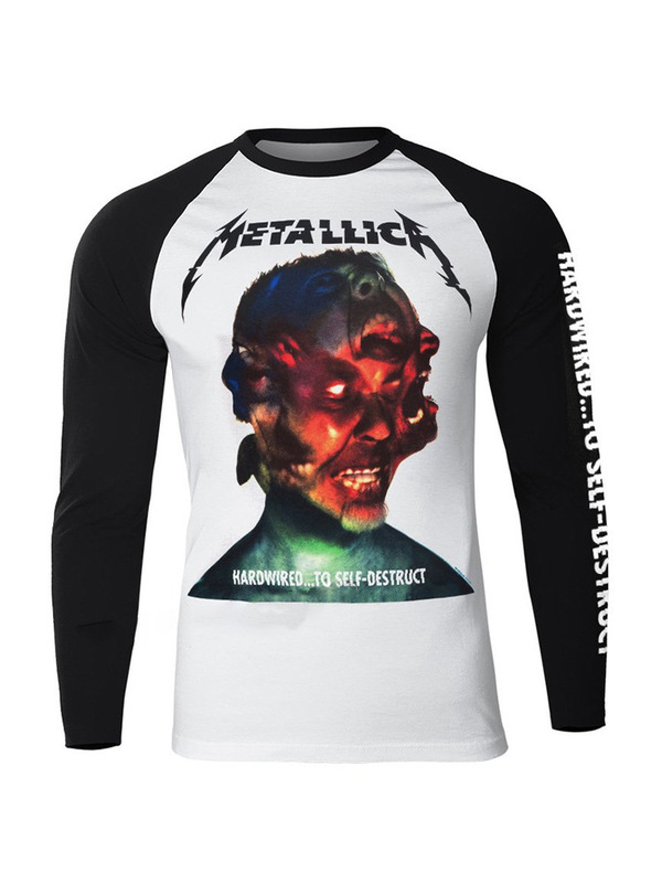 Metallica Metal King Band Dart Skull American Style Cool Casual Cotton Base Long Sleeve T-Shirt for Men