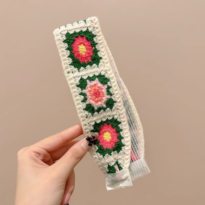 Pastoral viento de punto velcro broche frente de mujer fresa acabado artefacto para adultos broche de cabello 2025 nueva banda de cabello