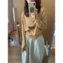 翻领别致v领秋季针织衫