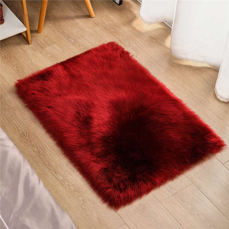 Nordicins sala de estar alfombra dormitorio adornos cama cama habitación de niña mesa de té negro red cama debajo de alfombra de peluche
