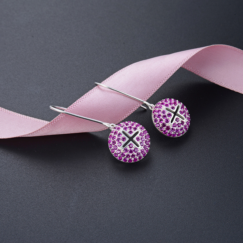 Jiaojiao amor Europa y los Estados Unidos nuevos productos fríos pendientes cruzados de viento s925 plata esterlina pendientes personales joyas de nicho femenino