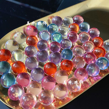 批发亚克力A级透明无孔圆珠塑料DIY仿水晶彩色珠饰品填充材料散珠