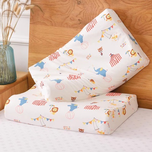 Cartoon children's pillow kindergarten pure cotton student pillowcase baby nap cartoon latex pillow leather to sample