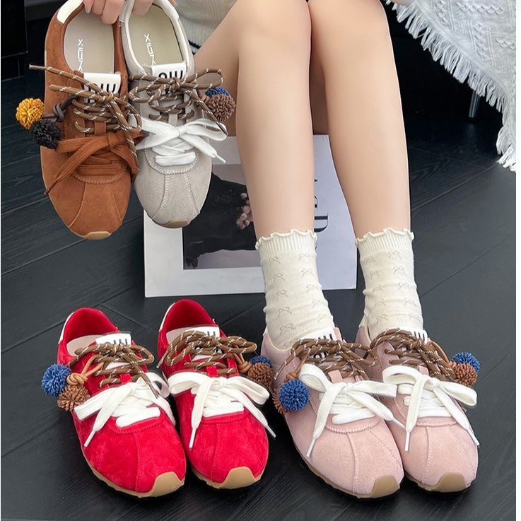 阿蔓诺`内增高5cm双系带德训鞋女2025秋季新款休闲运动鞋阿甘鞋|undefined