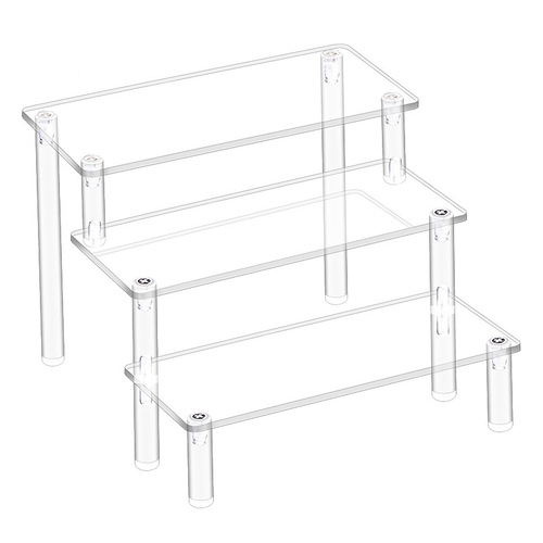 Acrylic display stand transparent multi-layer hand-made blind box table ladder storage rack Bubble Mart storage display rack