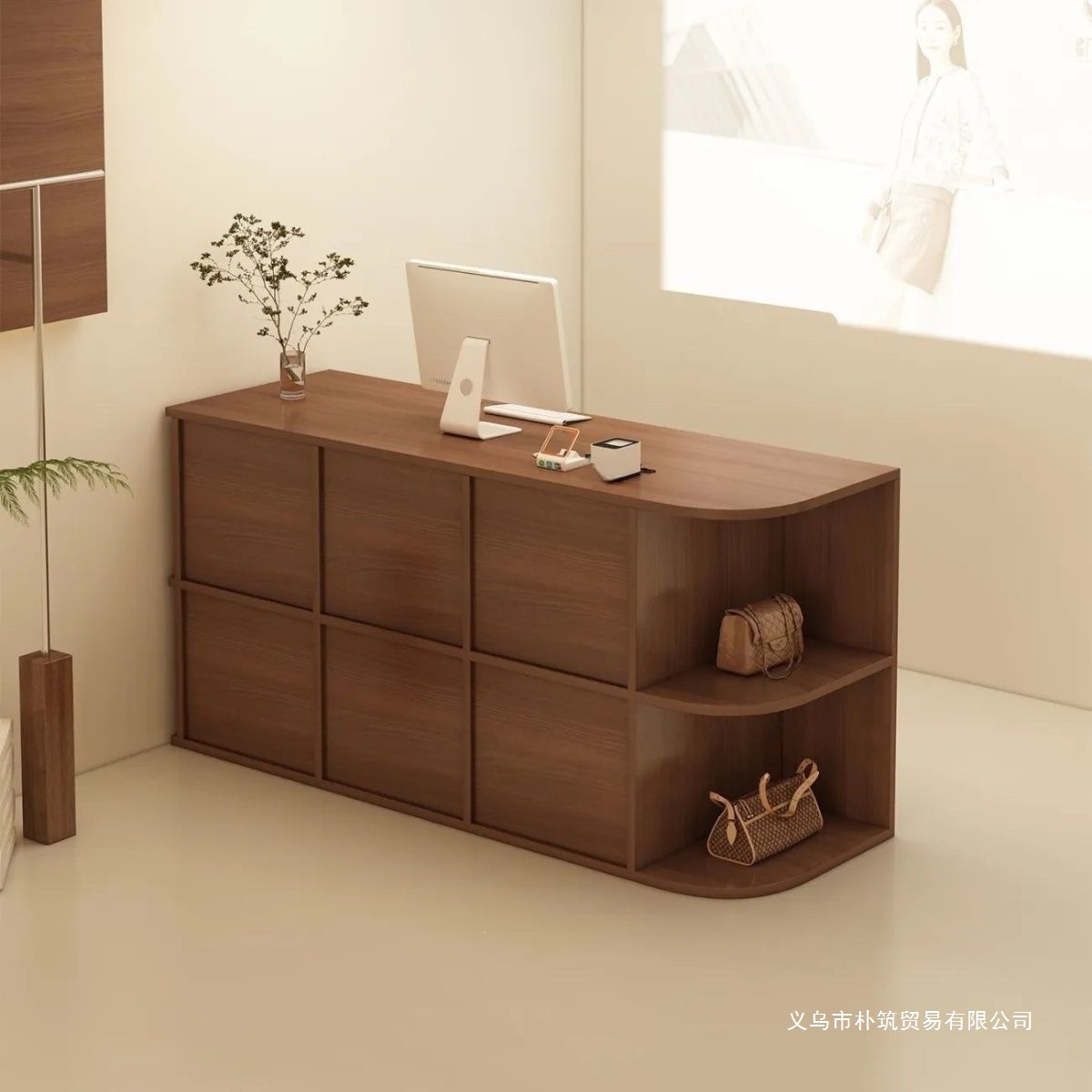 Clothing store cash counter, vintage-style shop bar table, shoe and bag store, children's clothing store counter, beauty salon women's clothing counter, island counter