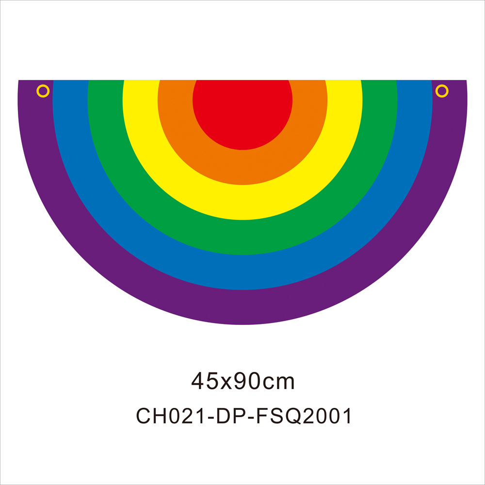 Vintage Style Simple Style Colorful Rainbow Polyester Flag display picture 2