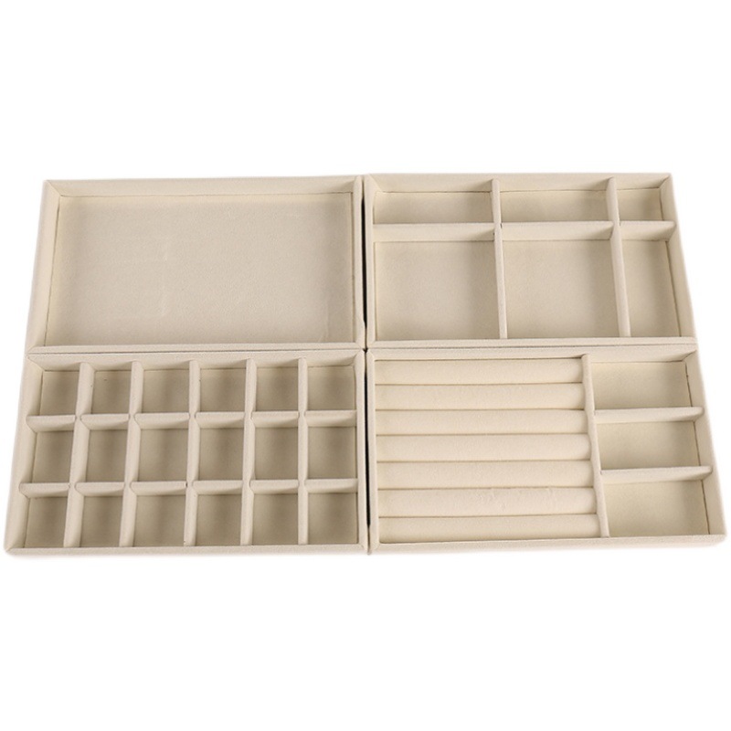 植绒首饰盒耳钉耳饰收纳盒耳环盒子饰品盒首饰整理盒可叠加