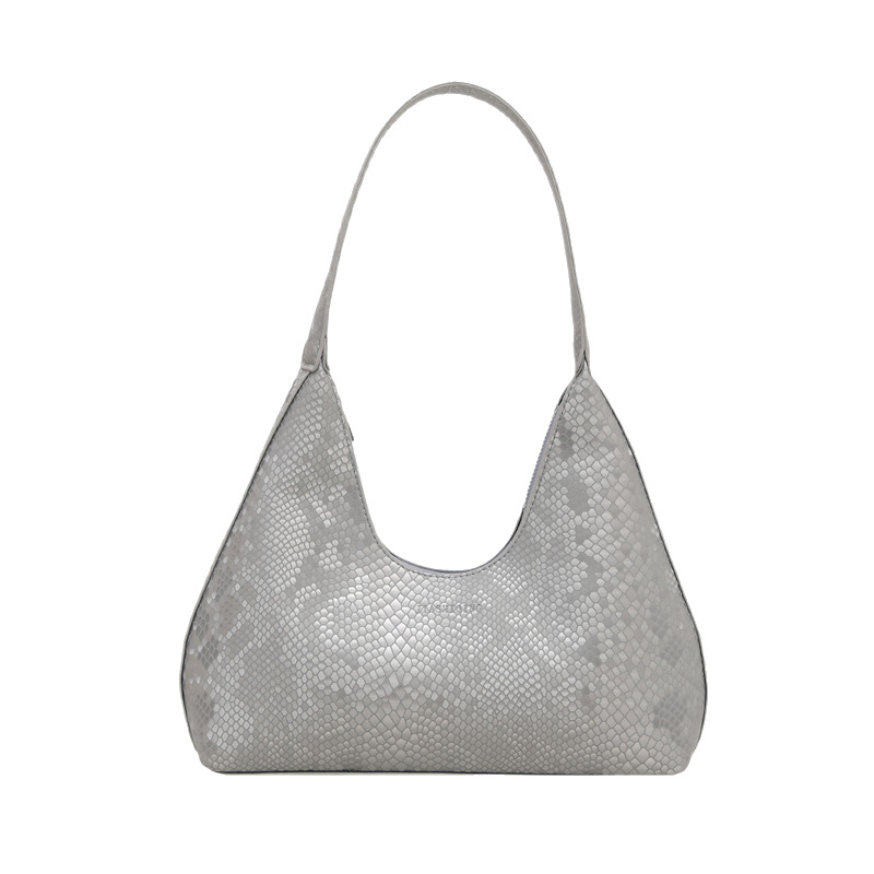 Bolsa de brazalete de hombro, primavera y verano de moda con patrón de serpiente, 2025 ocio, nuevo estilo coreano de textura simple, bolsa de tendencia de braza.