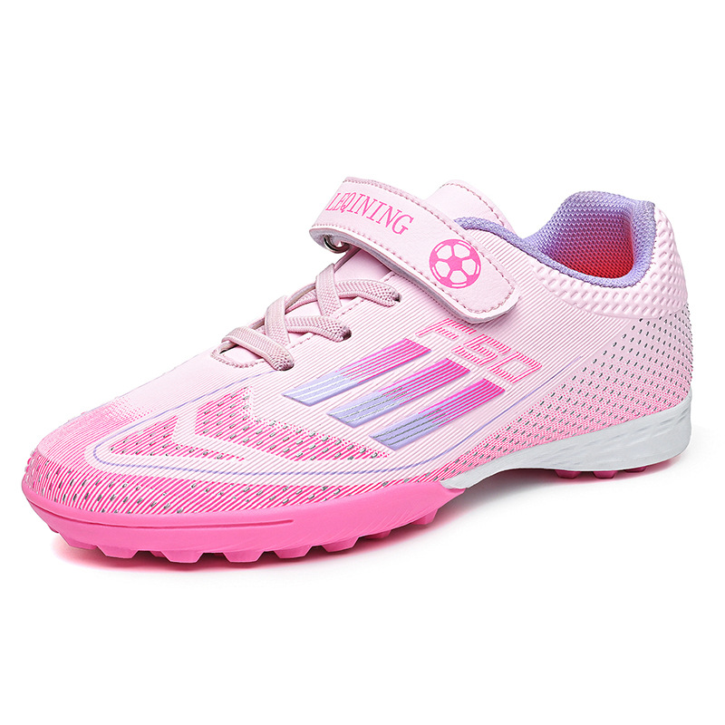 Nuevos niños transfronterizos niños y niñas transpirables cómodos deportes casuales zapatos de fútbol de clavos de césped estudiantes