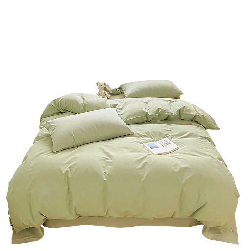 Materno y niño de grado de otoño e invierno Clase A de algodón cepillado edredón cubierta cama simple de cuatro piezas edredón de algodón dormitorio conjunto de tres piezas