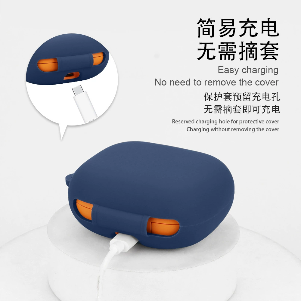 Suitable for Magic Sound Beats powerbeats pro2 Bluetooth headset protective case one-piece solid color silicone soft shell