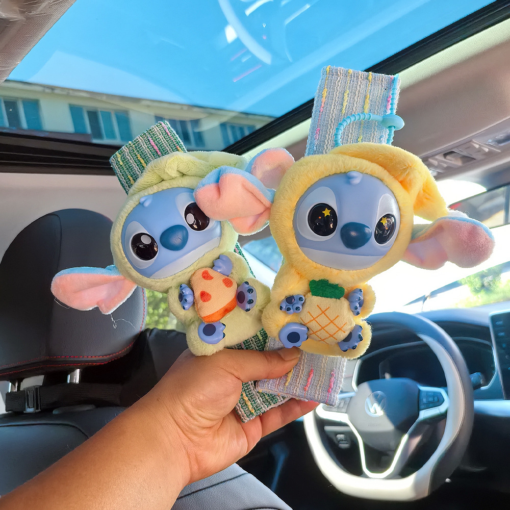 New Stitch Doll Car Seat Belt Shoulder Cover Car Decoration Anti-Stranglehold Anti-Wear Clothing Car Decoration