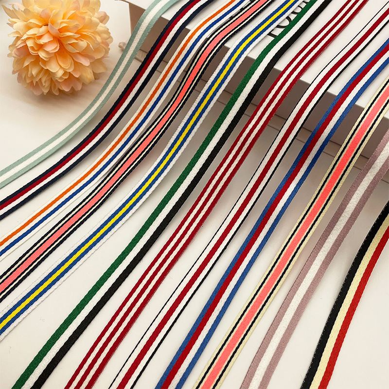 1cm Stripesd Inter-Color Jacquard Webbing Spot Wholesale Back Collar Strip T-Shirt Children's Clothing Trousers Hemming Strip Clothing Accessories 1cm Stripesd Inter-Color Jacquard Webbing Spot Wholesale Back Collar Strip T-Shirt Children's Clothing Trousers Hemming Strip Clothing Accessories