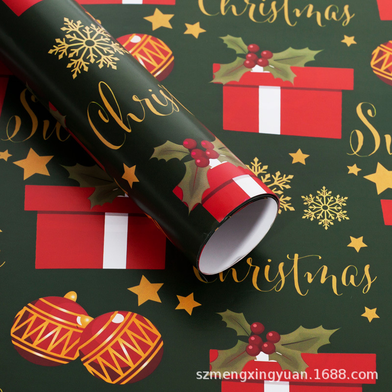 Papel para Envolver Regalos de Navidad de 80g de Papel Impreso, Decorativo para Decoración Navideña y Manualidades DIY
