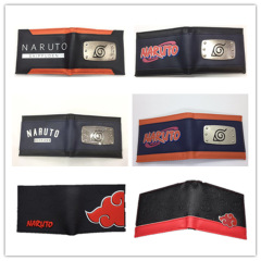 動漫周邊忍者短款錢包金屬學生零錢包皮夾