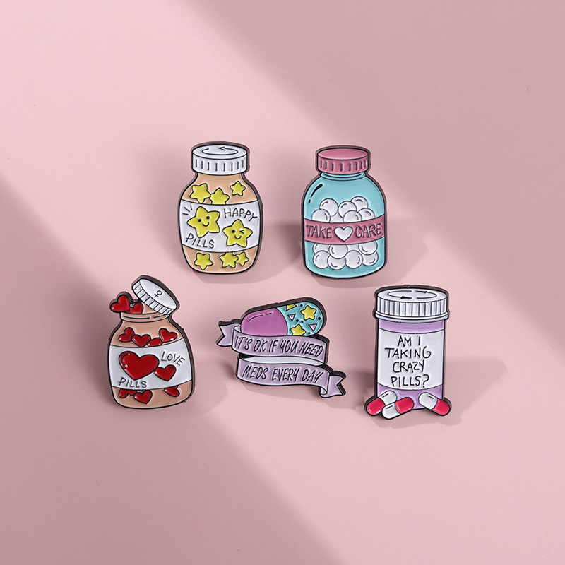 Cartoon Pattern Cute Pin Cartoon Alloy Stoving Varnish Unisex Brooches