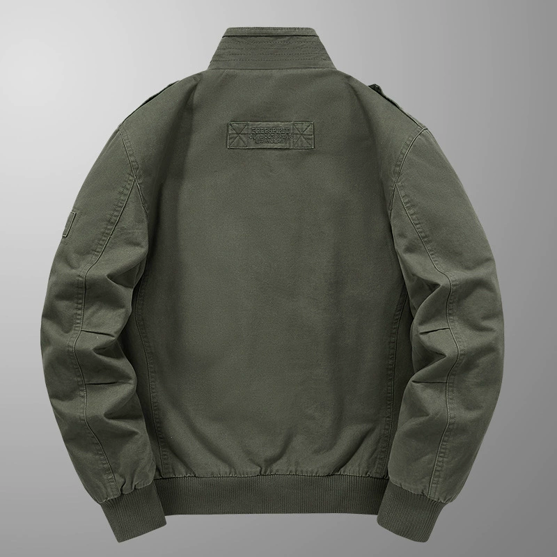 Demi‑season warm down jacket (men), oversized, fleece‑lined