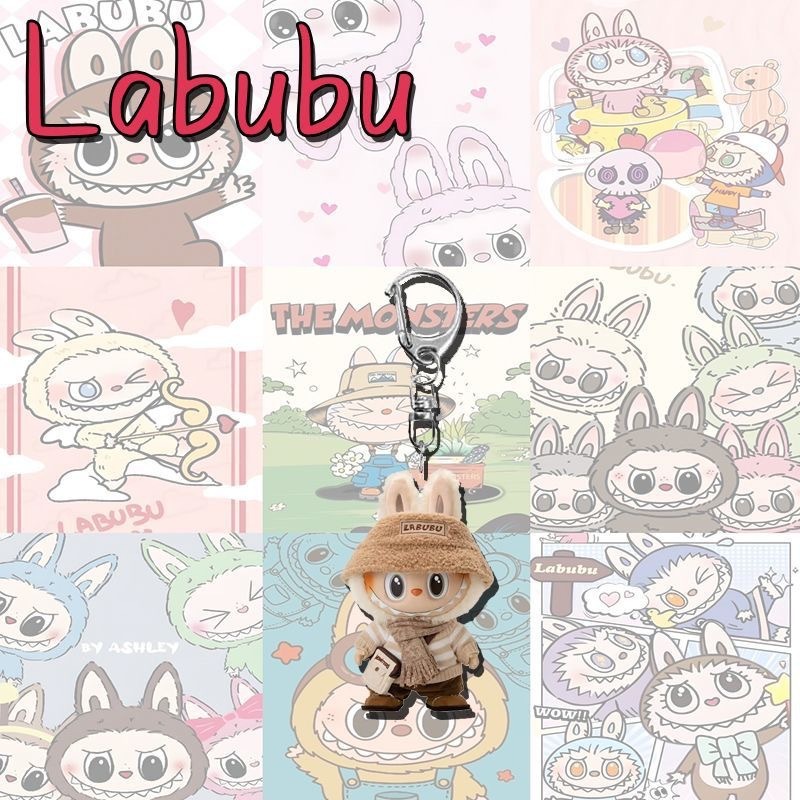 Labubu キーホルダーペンダントかわいいカップルギフト装飾品アクリルラブブエルフ漫画バッグペンダント|undefined