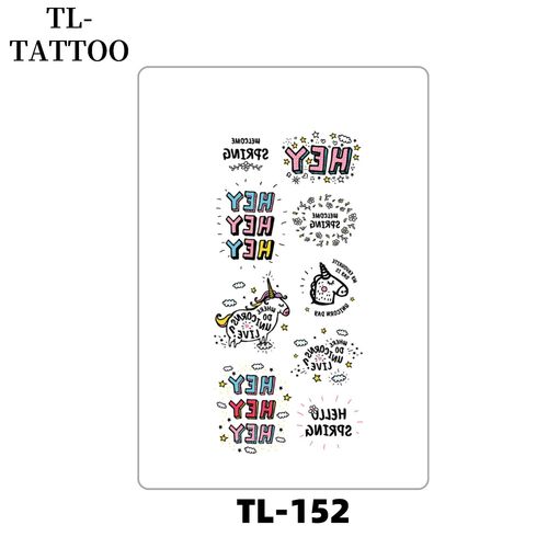 Bear Alphabet Tattoo Sticker Herbal Full Back Floral Arm Tattoo Sheet with Waterproof Sweatproof Design