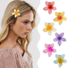 風品夏アマゾングラデーションキャンディー色の卵の花のヘアピンが可愛いです。