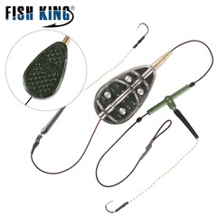 FISHKING European-style Carp Fishing Hook Rig Bait Cage Feeder Groundbait Device Lead Weight Dyneema Cross-border