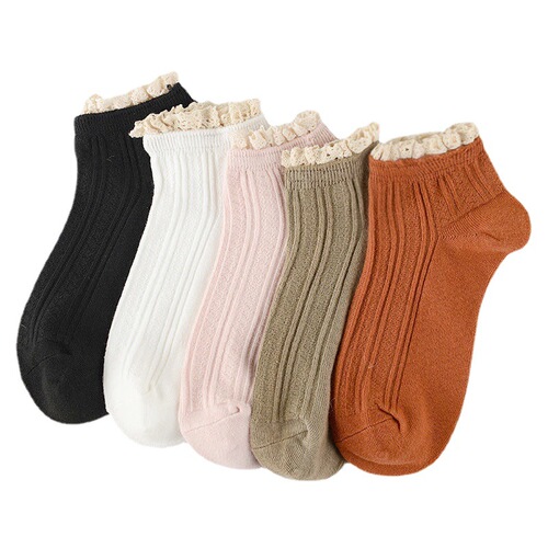 Lace socks women's socks spring and autumn shallow mouth cute Japanese cotton socks bubble mouth summer anti-strangle Internet celebrity socks ins