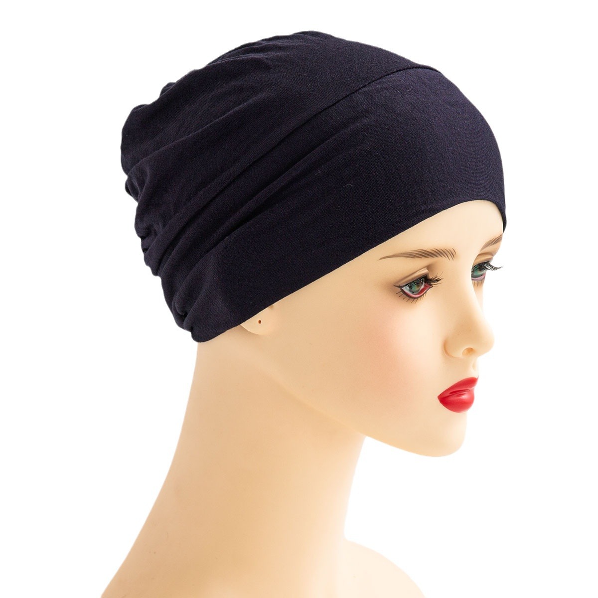 Headband hat, women's silk cotton base, small hat, Muslim pullover hat, can hide hair, elastic hat, high elasticity, no pilling