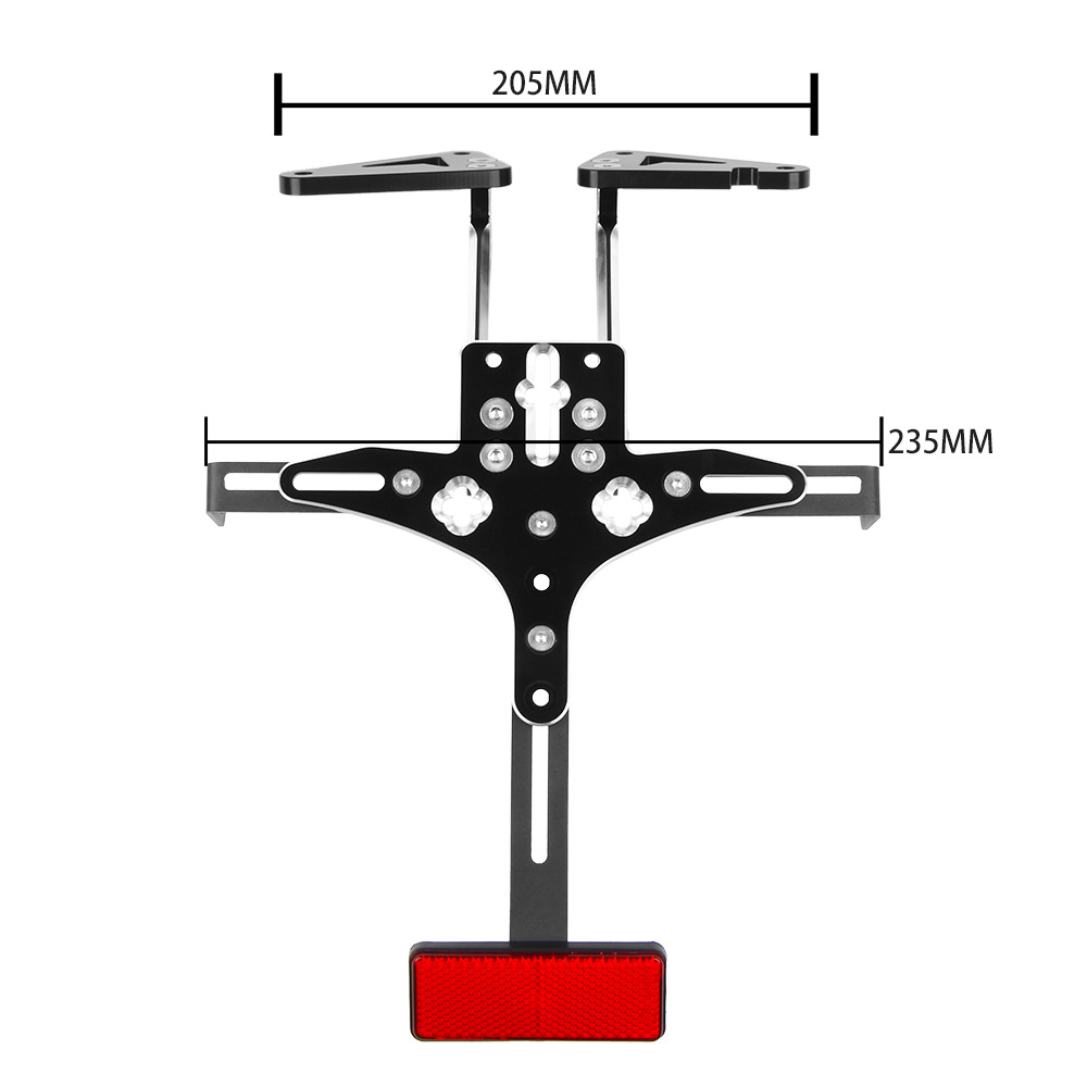 Suitable for Yamaha TMAX530 12-19 modified license plate frame with LED light license plate frame