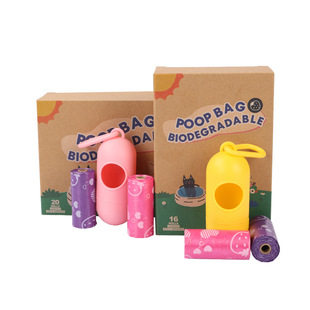 Cross-border Degradable Pet Garbage Bag Pickup Bag Going Out Pickup Bag Dispenser Boxed Pickup Bag with Fragrance