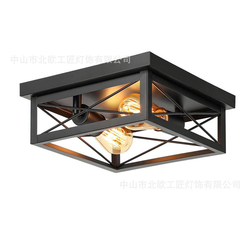 Cross-Border Retro American-Style Iron Ceiling Light for Bedroom, Living Room, Study, Iron Art Cafe, Industrial Style Personality Pendant Light Cross-Border Retro American-Style Iron Ceiling Light for Bedroom, Living Room, Study, Iron Art Cafe, Industrial Style Personality Pendant Light
