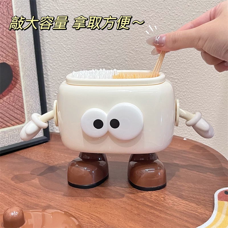 かわいい家庭用つまようじの綿棒の箱の家庭用つまようじの箱の創意的な歯の糸の収納箱の形の綿棒のつまようじの収納|undefined