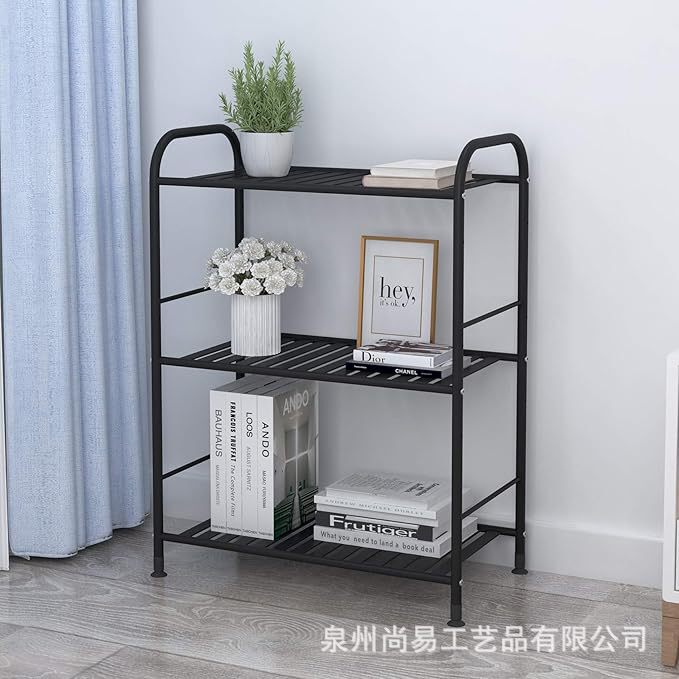 3-Tier Adjustable Shelving Unit Storage Rack Organizer Metal Shelf Suitable for Kitchen, Living Room, Laundry Room, Bathroom