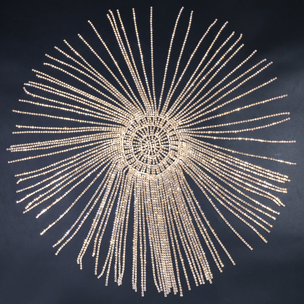 Nueva moda rhinestone Cadena de pelo de las mujeres europeas y americanas sexy exagerado de múltiples capas de lujo borla accesorios para el cabello tocado