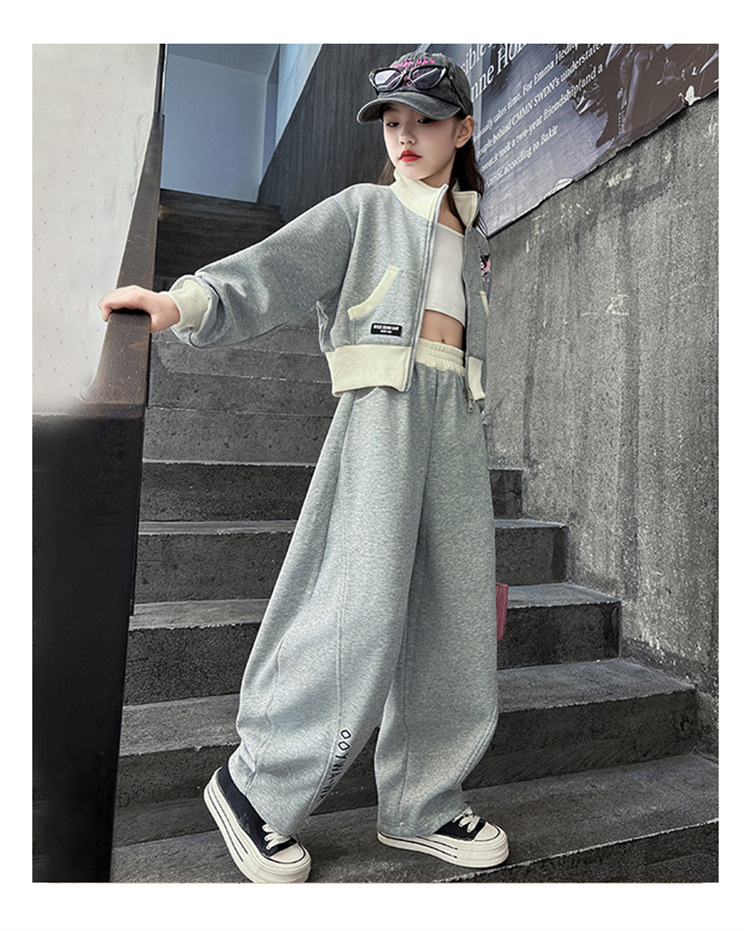 Stilvolles Mädchen Kapuzenpullover Und Hosen Set Für Den Herbst_voghion.com