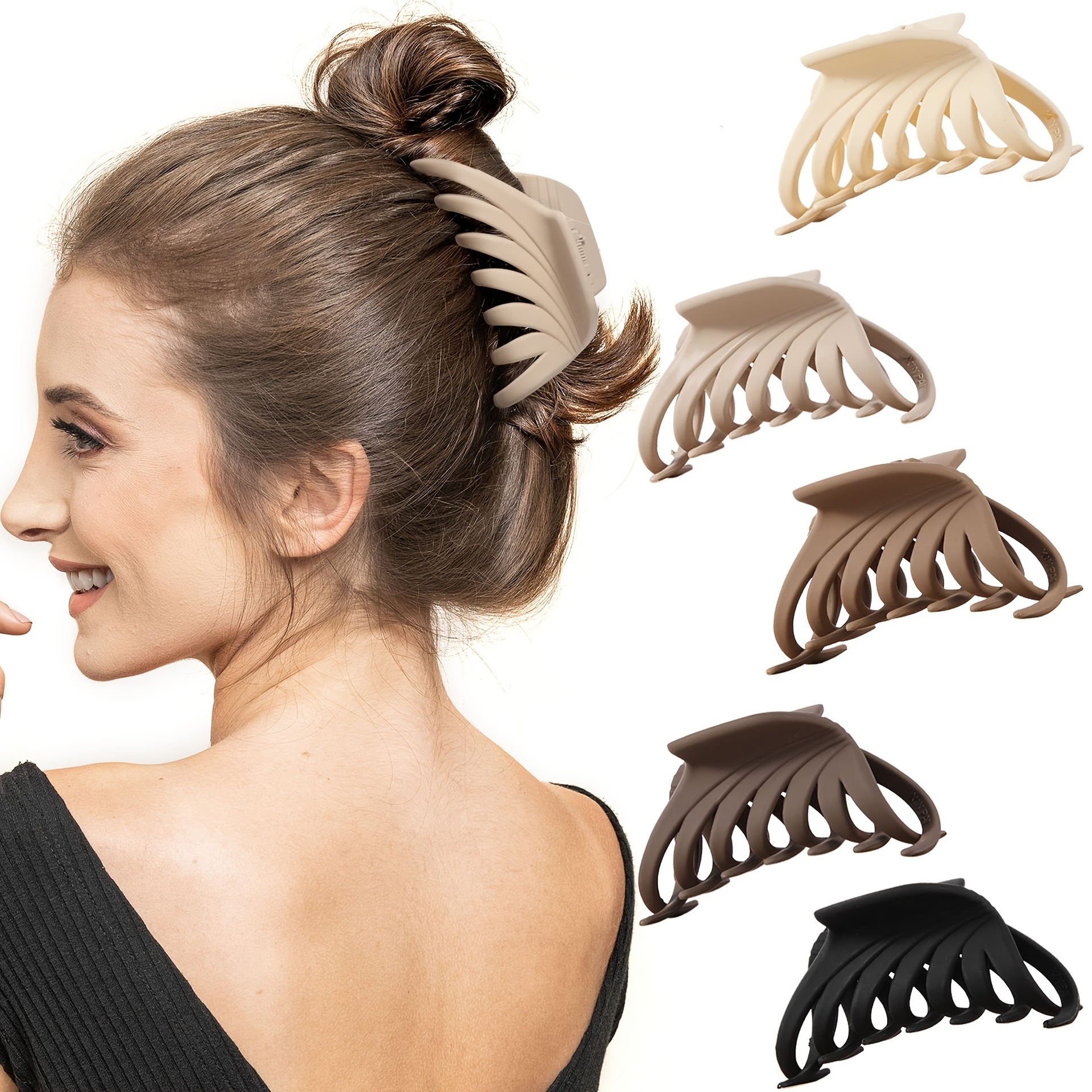 Women's Simple Style Geometric Plastic Stoving Varnish Hair Claws display picture 1